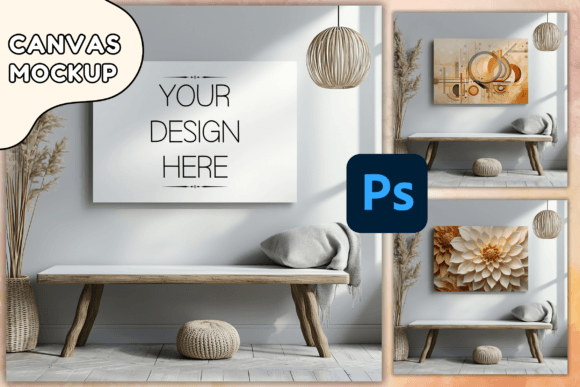 Download Poster Mockup PSD Canvas Mockup Unframed - Canvas mockup Collection