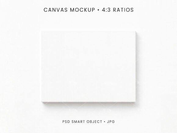 Download 4:3 Canvas Mockup PSD JPG - Canvas mockup Collection